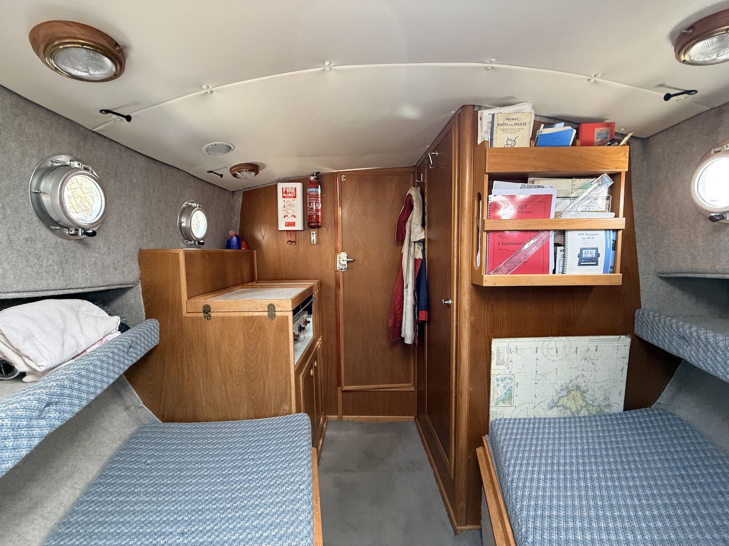 looking aft interior